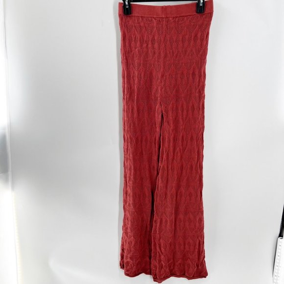 Flat White Anthropologie Pointelle Wide-Leg Pants Size S NWT - Picture 10 of 16
